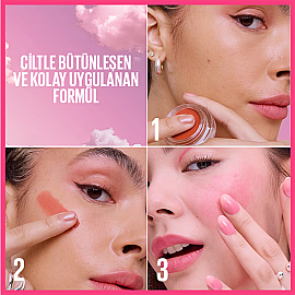 Maybelline Cloudtopia Cheek Lip Mousse - Köpük Dokulu Mat Allık No: 01 Twilight Berry - 7