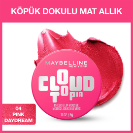 Maybelline Cloudtopia Cheek Lip Mousse - Köpük Dokulu Mat Allık No: 04 Pink Daydream - 3