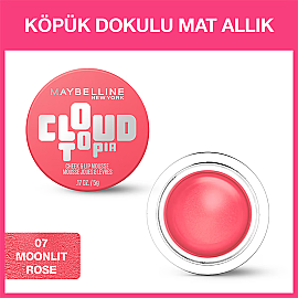 Maybelline Cloudtopia Cheek Lip Mousse - Köpük Dokulu Mat Allık No: 07 Moonlit Rose - 6