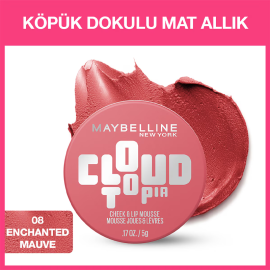 Maybelline Cloudtopia Cheek Lip Mousse - Köpük Dokulu Mat Allık No: 08 Enchanted Mauve - 2