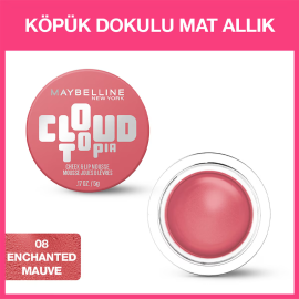 Maybelline Cloudtopia Cheek Lip Mousse - Köpük Dokulu Mat Allık No: 08 Enchanted Mauve - 6