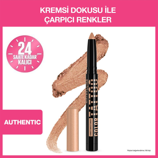 Maybelline Color Tattoo Eye Stix Shadow 24H - Stick Göz Farı Authentic - 3