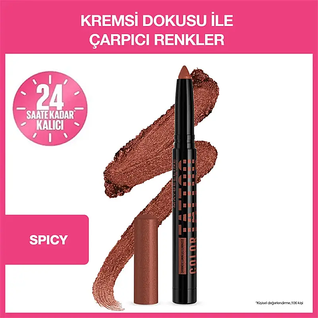 Maybelline Color Tattoo Eye Stix Shadow 24H - Stick Göz Farı Spicy - 3