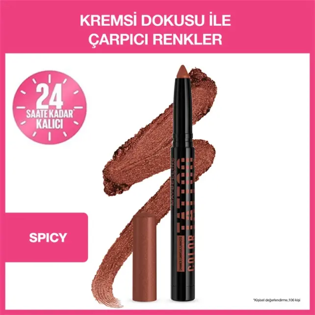 Maybelline Color Tattoo Eye Stix Shadow 24H - Stick Göz Farı Spicy - 3