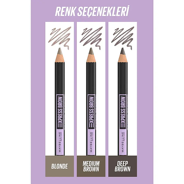 Maybelline Express Brow Shaping Pencil - Kaş Kalemi No: 04 Medium Brown - 3