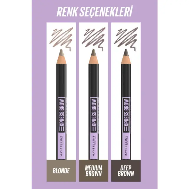 Maybelline Express Brow Shaping Pencil - Kaş Kalemi No-04 Medium Brown - 3