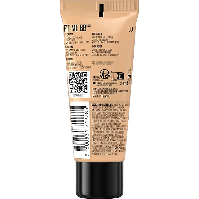Maybelline Fit Me BB Cream SPF 50+ Renkli Nemlendirici No: 30 30ml - 4