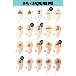 Maybelline Fit Me Matte Poreless - Mat Fondöten No: 104 Soft Ivory 30ml - 3