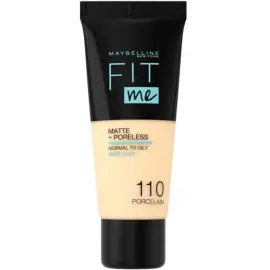Maybelline Fit Me Matte Poreless - Mat Fondöten No: 110 Porcelain 30ml - Maybelline