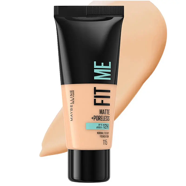 Maybelline Fit Me Matte Poreless - Mat Fondöten No: 115 Ivory Tube 30ml - 1