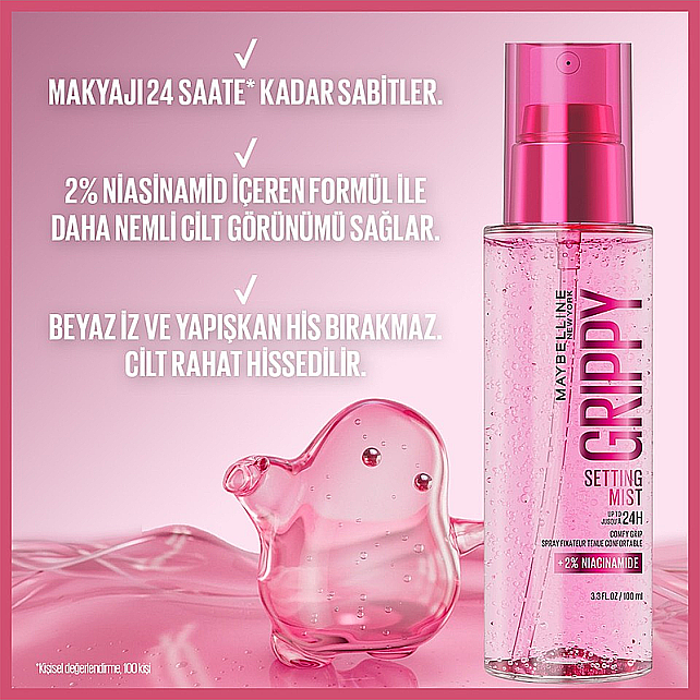 Maybelline Grippy Setting Mist - Makyaj Sabitleyici Sprey 100ml - 4