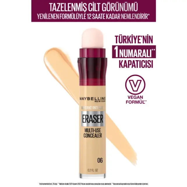 Maybelline Instant Anti Age Eraser Eye Concealer - Göz Altı Kapatıcı Neutralizer - 2