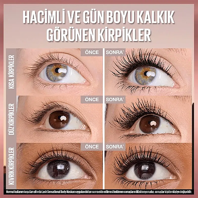 Maybelline Lash Sensational Body - Maskara Black/ Siyah - 3