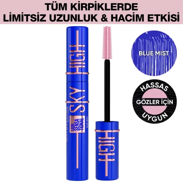 Maybelline Lash Sensational Sky High - Maskara Blue Mist /Mavi - 2