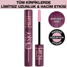 Maybelline Lash Sensational Sky High - Maskara Burgundy Haze /Mürdüm - 2
