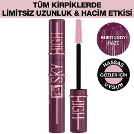 Maybelline Lash Sensational Sky High - Maskara Burgundy Haze /Mürdüm - 2