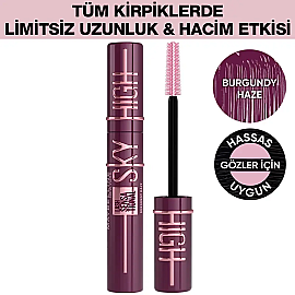 Maybelline Lash Sensational Sky High - Maskara Burgundy Haze /Mürdüm - 2