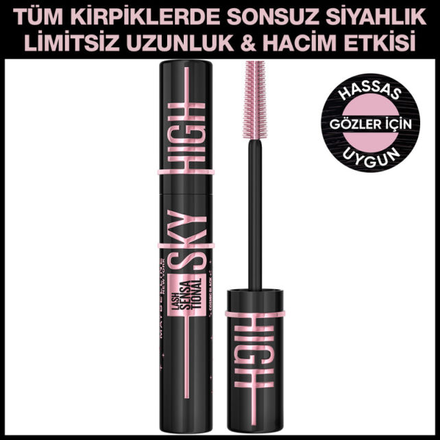 Maybelline Lash Sensational Sky High - Maskara Cosmic Black / Yoğun Siyah - 2