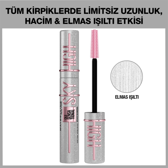 Maybelline Lash Sensational Sky High - Maskara Space Diamond - Elmas Işıltı - 2