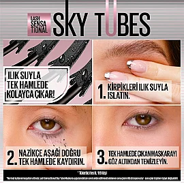 Maybelline Lash Sensational Sky Tubes - Maskara Siyah - 3