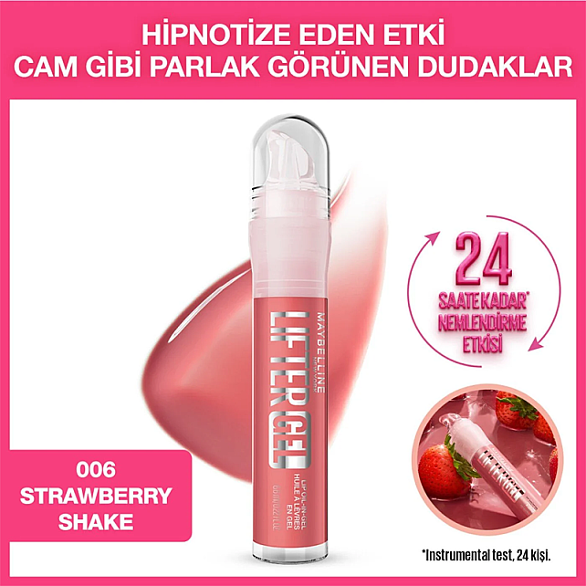 Maybelline Lifter Gel - Ekstra Parlak Dudak Parlatıcısı No: 006 Strawberry Shake - 2
