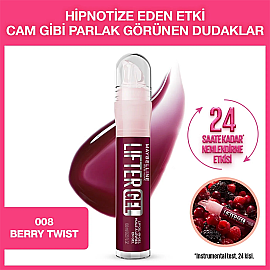 Maybelline Lifter Gel - Ekstra Parlak Dudak Parlatıcısı No: 008 Berry Twist - 7