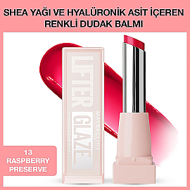 Maybelline Lifter Glaze Oil Balm - Renkli Dudak Yağı Balsamı No: 13 Raspberry Preserve - 2