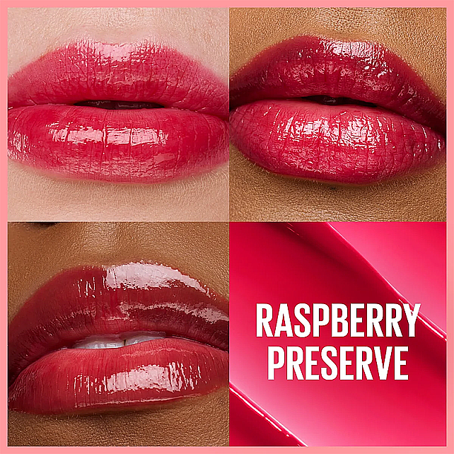 Maybelline Lifter Glaze Oil Balm - Renkli Dudak Yağı Balsamı No: 13 Raspberry Preserve - 3