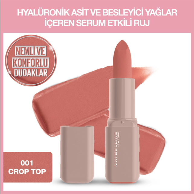 Maybelline Lifter Lipstick Matte - Serum Etkili Ruj No: 001 Crop Top - 2