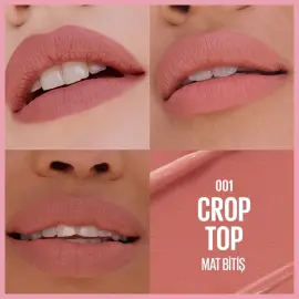Maybelline Lifter Lipstick Matte - Serum Etkili Ruj No: 001 Crop Top - 4