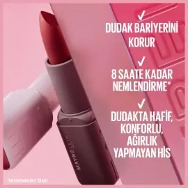 Maybelline Lifter Lipstick Matte - Serum Etkili Ruj No: 001 Crop Top - 5