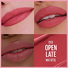 Maybelline Lifter Lipstick Matte - Serum Etkili Ruj No: 003 Open Late - 4