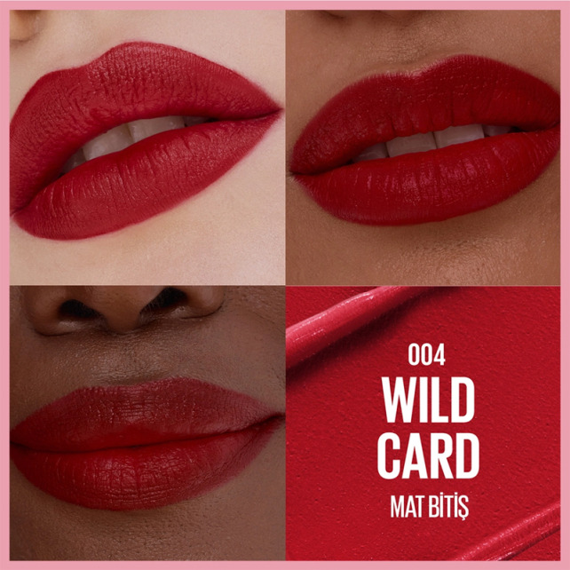 Maybelline Lifter Lipstick Matte - Serum Etkili Ruj No: 004 Wild Card - 3