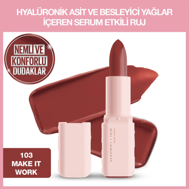  Maybelline Lifter Lipstick Satin - Serum Etkili Ruj No: 103 MakeIt Work - 2