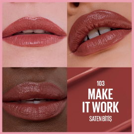 Maybelline Lifter Lipstick Satin - Serum Etkili Ruj No: 103 MakeIt Work - 3