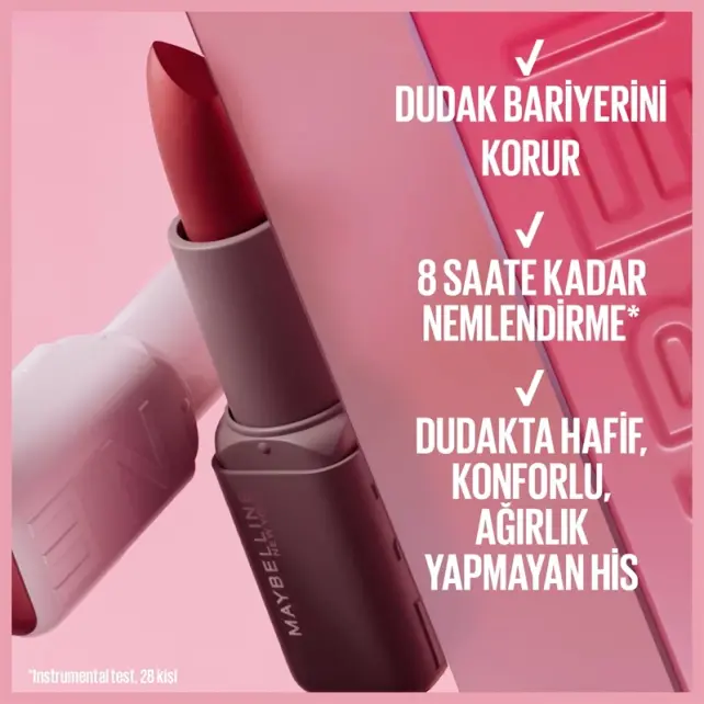 Maybelline Lifter Lipstick Satin - Serum Etkili Ruj No: 106 Maybe It's Soft - 4
