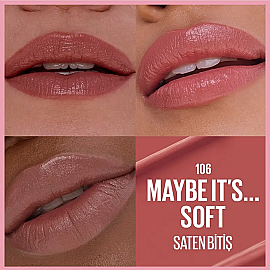 Maybelline Lifter Lipstick Satin - Serum Etkili Ruj No: 106 Maybe It's Soft - 3
