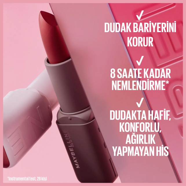  Maybelline Lifter Lipstick Satin - Serum Etkili Ruj No:104 Maybe It's Intense - 4