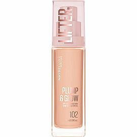 Maybelline Lifter Plump & Glow - Cilt Bakım Etkili Fondöten No: 102 - Maybelline