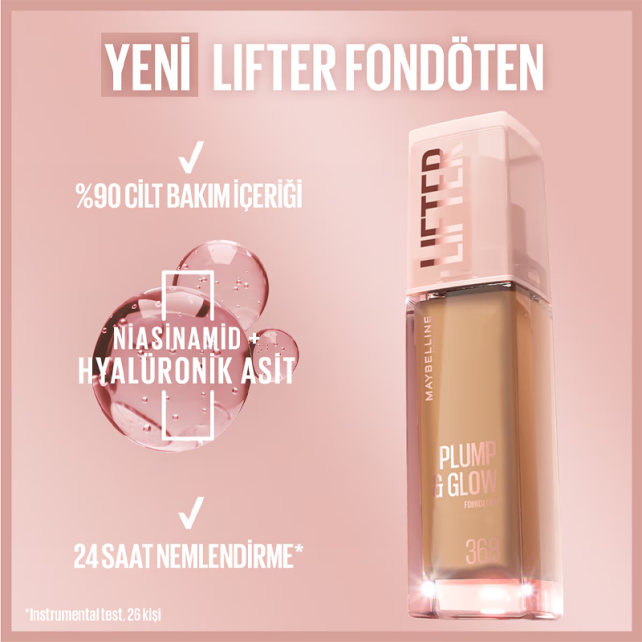 Maybelline Lifter Plump & Glow - Cilt Bakım Etkili Fondöten No: 112 - 3