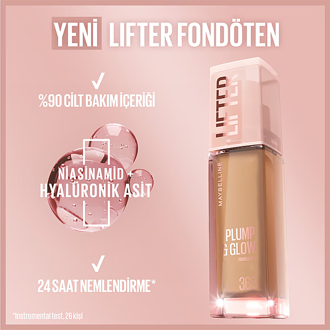 Maybelline Lifter Plump & Glow - Cilt Bakım Etkili Fondöten No: 116 - 3