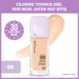 Maybelline Lumi Matte Foundation 30H - Mat Fondöten No: 096 - 2