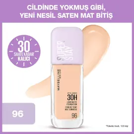Maybelline Lumi Matte Foundation 30H - Mat Fondöten No: 096 - 2