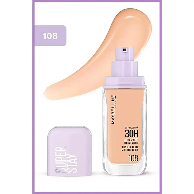 Maybelline Lumi Matte Foundation 30H - Mat Fondöten No: 108 - 3