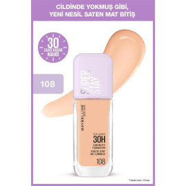 Maybelline Lumi Matte Foundation 30H - Mat Fondöten No: 108 - 2