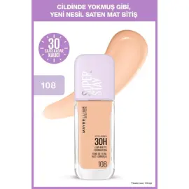 Maybelline Lumi Matte Foundation 30H - Mat Fondöten No: 108 - 2