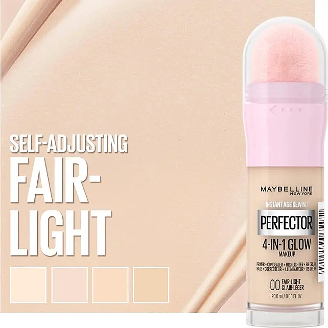 Maybelline Perfector Glow - 4 Etki 1 Arada Fondöten No: 00 Fair Light - 3