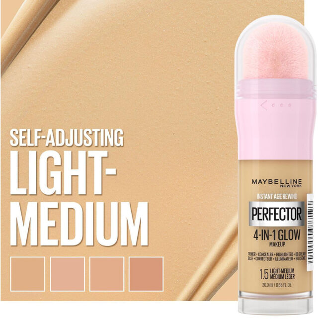 Maybelline Perfector Glow - 4 Etki 1 Arada Fondöten No: 1.5 Light Medium - 3