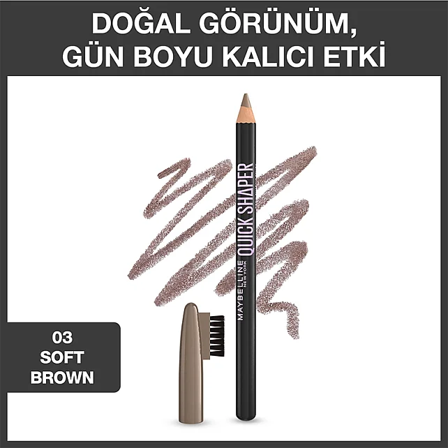 Maybelline Quick Shaper - Kaş Şekillendirici Kalem No: 03 Soft Brown - 2