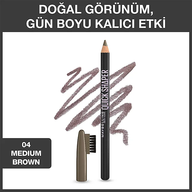 Maybelline Quick Shaper - Kaş Şekillendirici Kalem No: 04 Medium Brown - 2